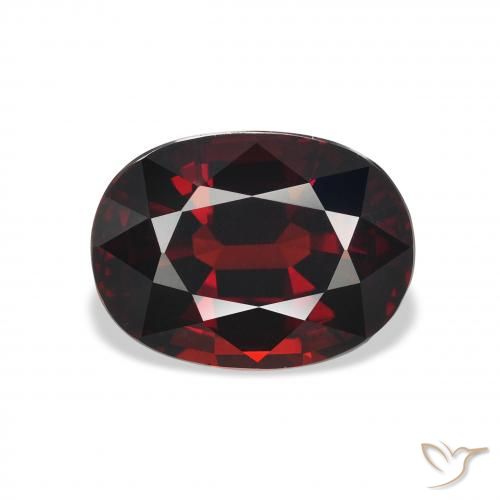 5.80ct Natürlicher Schwärzlich Rot Almandin-Granat, Oval, VVS