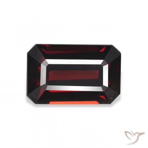 6.03ct Natürlicher dunkelrot Almandin-Granat, Smaragdschliff, VVS