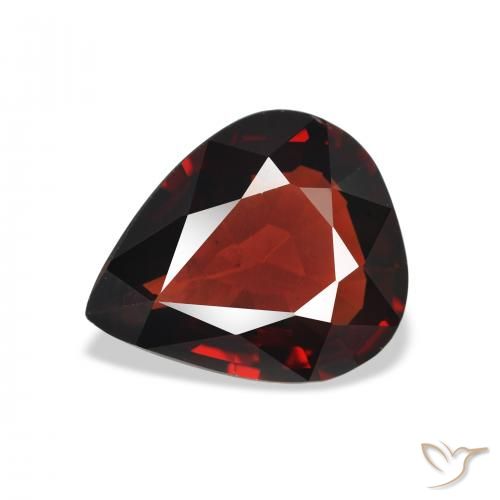 3.64ct Natürlicher dunkelrot Almandin-Granat, Birnenform, VS
