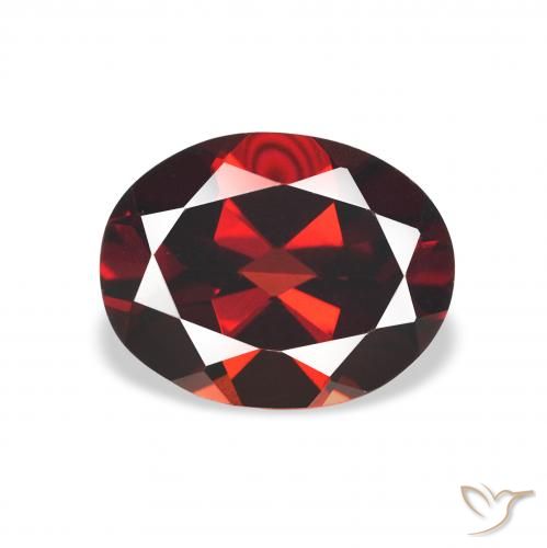2.20ct Natürlicher tiefrot Almandin-Granat, Oval, VVS-VS