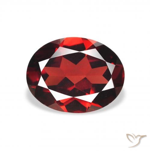 2.00ct Natürlicher tiefrot Almandin-Granat, Oval, VVS-VS