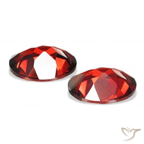 4.04 ct natürliche dunkelrot Almandin-Granat-Edelsteine, Oval, VVS-VS