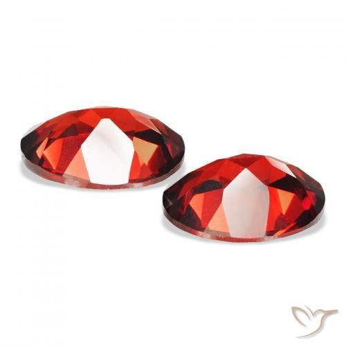 3.99 ct natürliche dunkelrot Almandin-Granat-Edelsteine, Oval, VVS-VS
