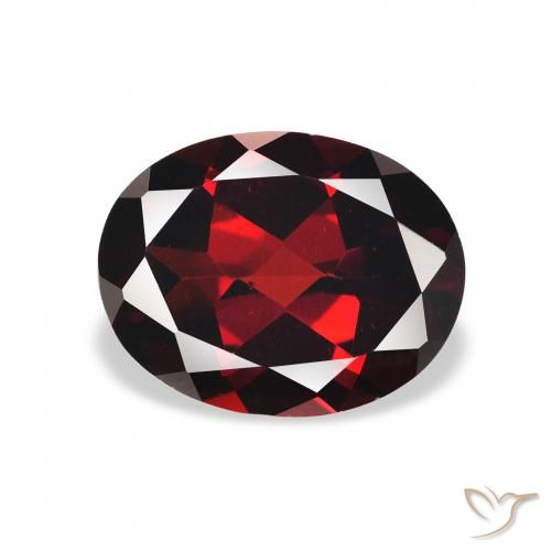2.07ct Natürlicher dunkelrot Almandin-Granat, Oval, VVS-VS