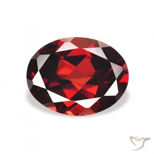 2.09ct Natürlicher dunkelrot Almandin-Granat, Oval, VVS-VS