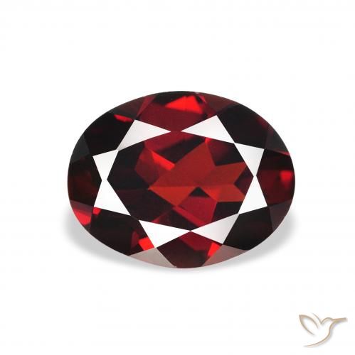 2.09ct Natürlicher tiefrot Almandin-Granat, Oval, VVS-VS
