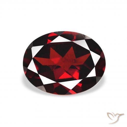 2.29ct Natürlicher Tiefes Blutrot Almandin-Granat, Oval, VS