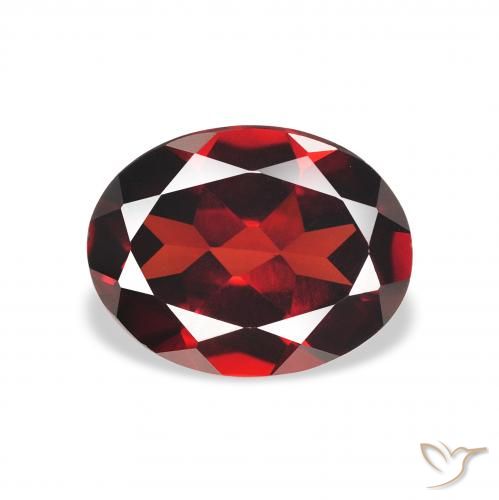 2.12ct Natürlicher dunkelrot Almandin-Granat, Oval, VVS-VS