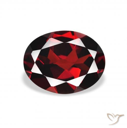 1.99ct Natürlicher tiefrot Almandin-Granat, Oval, VVS-VS