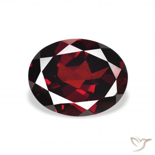 2.32ct Natürlicher dunkelrot Almandin-Granat, Oval, VVS-VS
