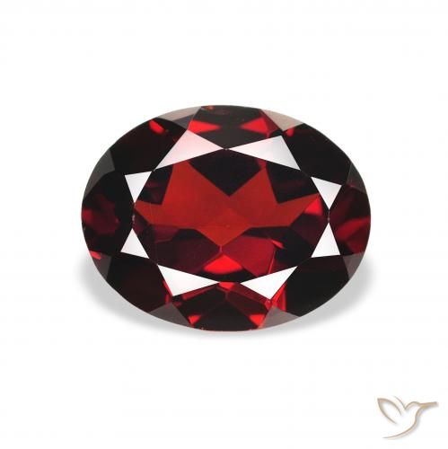 2.16ct Natürlicher Tiefes Blutrot Almandin-Granat, Oval, VS