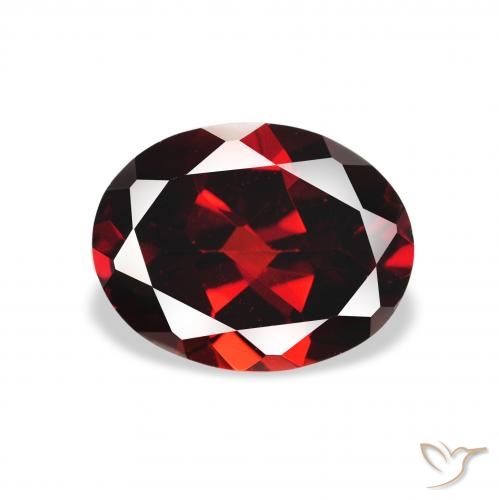 2.19ct Natürlicher dunkelrot Almandin-Granat, Oval, VVS-VS