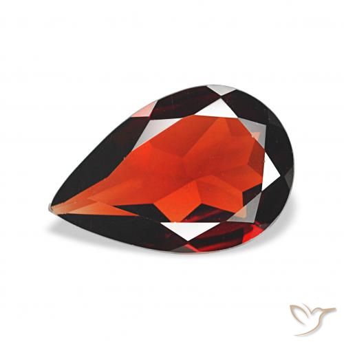 2.42ct Mittelrot Almandin-Granat, Birnenform, VVS