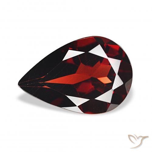 3.22ct tiefrot Almandin-Granat, Birnenform, VVS