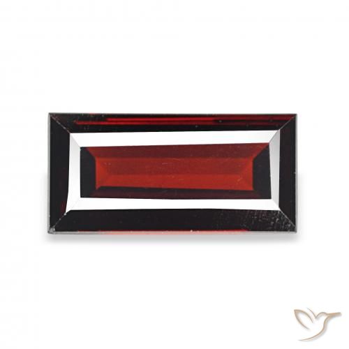 2.04ct tiefrot Almandin-Granat, Baguette, VVS