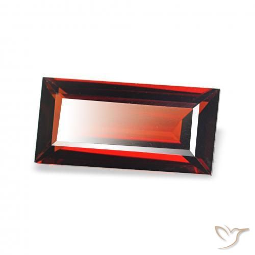 9,17 ctw natürlicher Johannisbeere Rot Almandin-Granat, Baguette, VVS