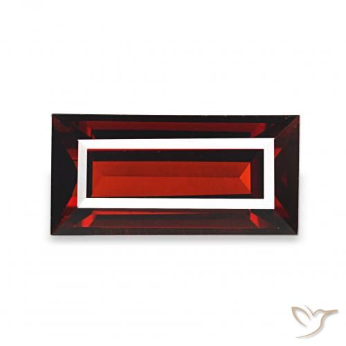 2.09ct dunkelrot Almandin-Granat, Baguette, VVS