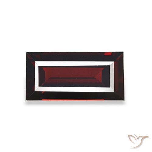 2.12ct tiefrot Almandin-Granat, Baguette, VVS