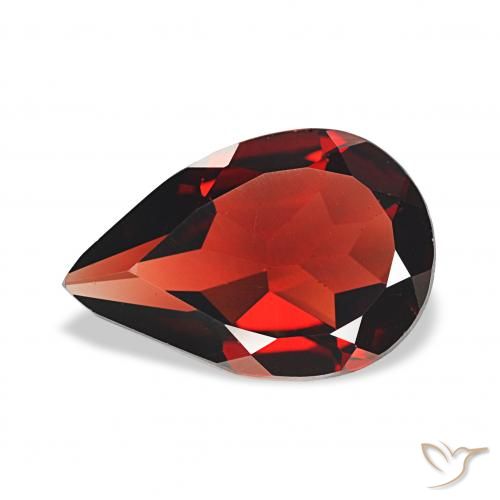 2.92ct dunkelrot Almandin-Granat, Birnenform, VS