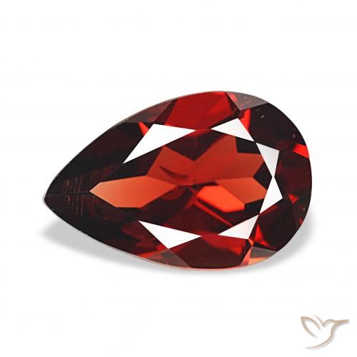 3.30ct dunkelrot Almandin-Granat, Birnenform, VS