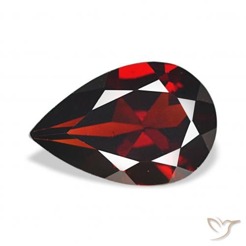 3.19ct tiefrot Almandin-Granat, Birnenform, VS