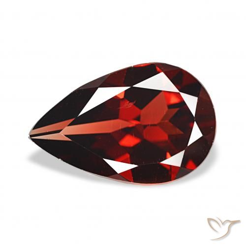 2.80ct tiefrot Almandin-Granat, Birnenform, VS