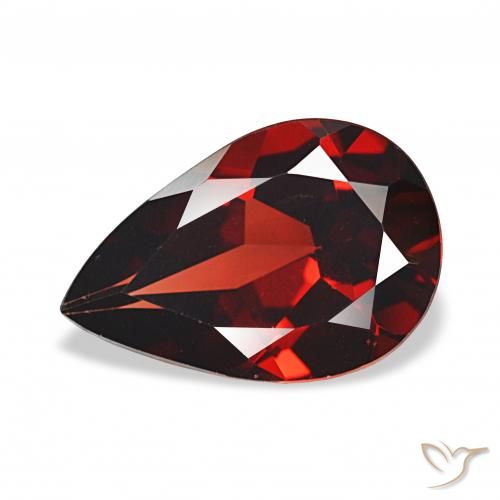 3.06ct dunkelrot Almandin-Granat, Birnenform, VS
