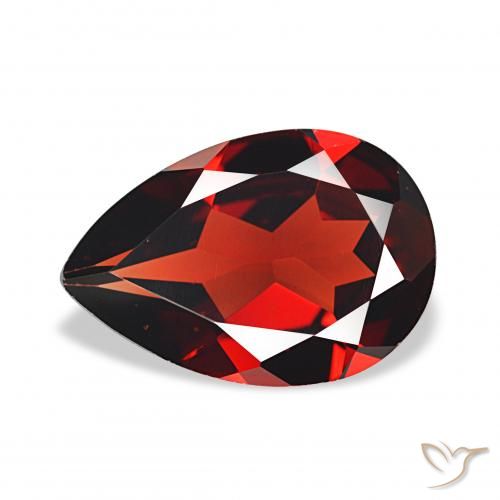 3.12ct tiefrot Almandin-Granat, Birnenform, VVS