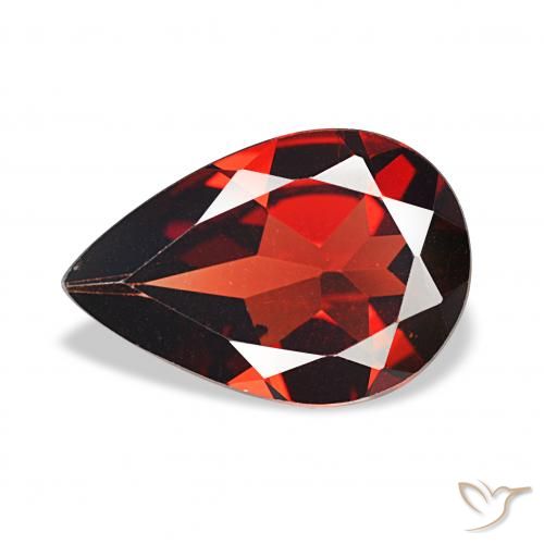 2.80ct dunkelrot Almandin-Granat, Birnenform, VVS
