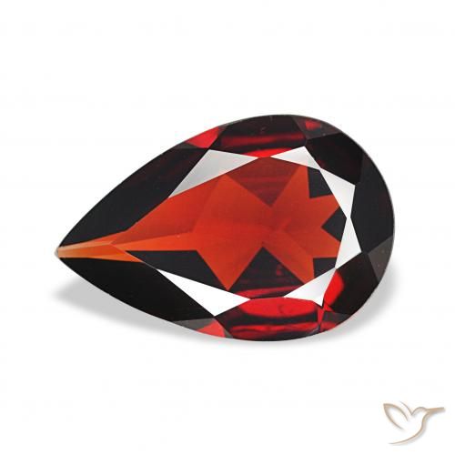 2.62ct dunkelrot Almandin-Granat, Birnenform, VVS