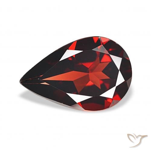 2.81ct tiefrot Almandin-Granat, Birnenform, VVS