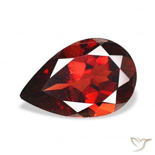 3.90ct Hellrot Almandin-Granat, Birnenform, VS