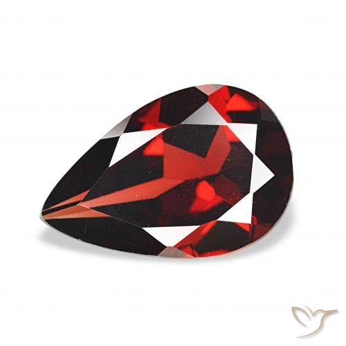 3.13ct dunkelrot Almandin-Granat, Birnenform, VVS-VS