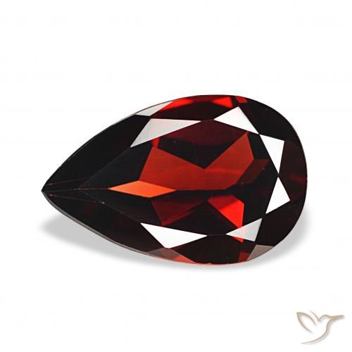 3.05ct tiefrot Almandin-Granat, Birnenform, VVS-VS