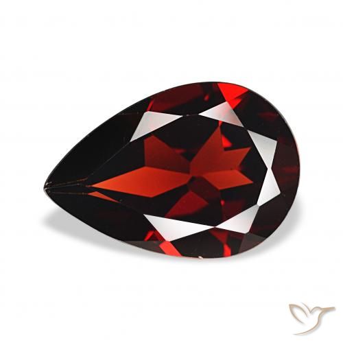 3.22ct dunkelrot Almandin-Granat, Birnenform, VVS-VS