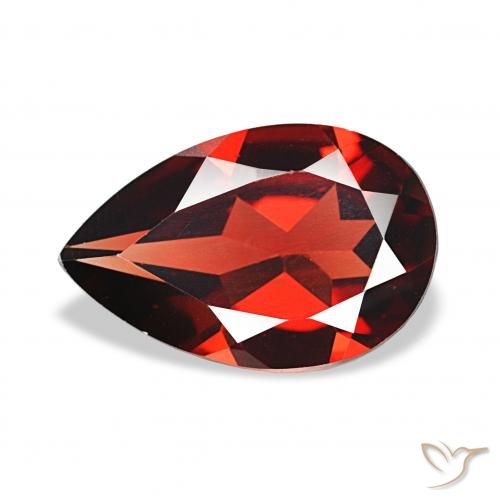 2.90ct dunkelrot Almandin-Granat, Birnenform, VVS-VS