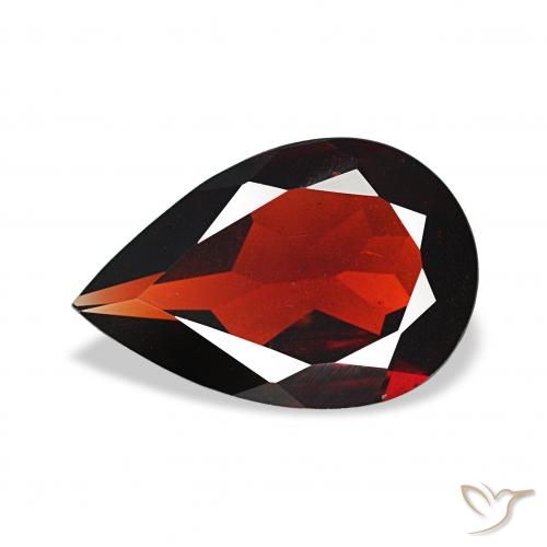 2.36ct tiefrot Almandin-Granat, Birnenform, VVS-VS
