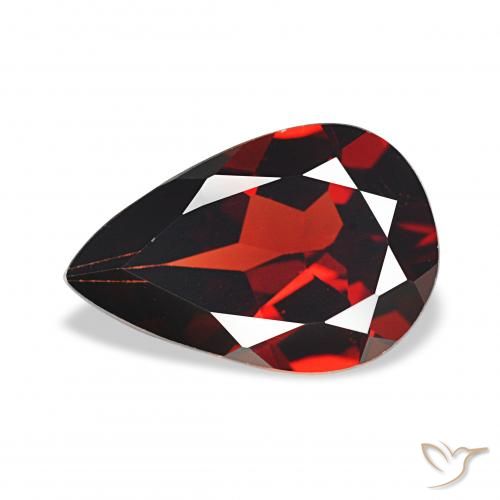 3.17ct dunkelrot Almandin-Granat, Birnenform, VVS-VS