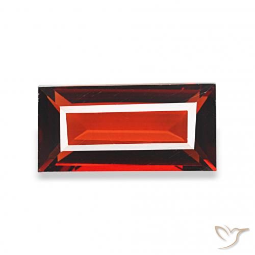 1.76ct dunkelrot Almandin-Granat, Baguette, VVS
