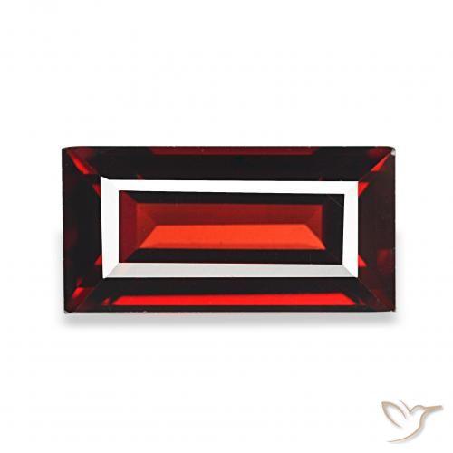2.51ct tiefrot Almandin-Granat, Baguette, VVS
