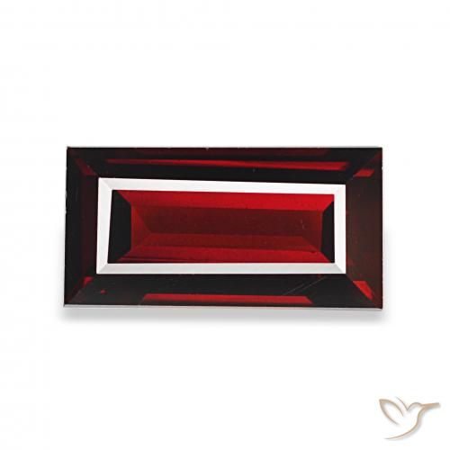 2.08ct tiefrot Almandin-Granat, Baguette, VVS