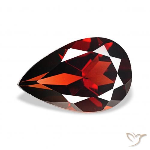 3.48ct tiefrot Almandin-Granat, Birnenform, VS