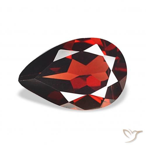 3.04ct tiefrot Almandin-Granat, Birnenform, VVS-VS