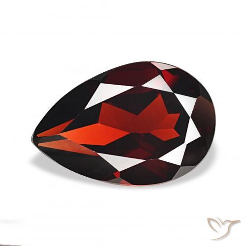 3.22ct tiefrot Almandin-Granat, Birnenform, VVS-VS