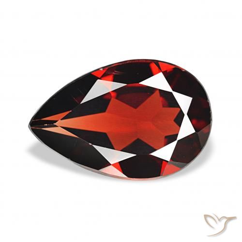 3.17ct dunkelrot Almandin-Granat, Birnenform, VVS-VS