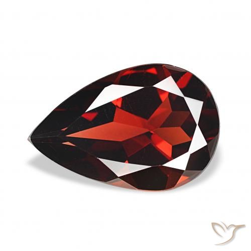 3.09ct dunkelrot Almandin-Granat, Birnenform, VS