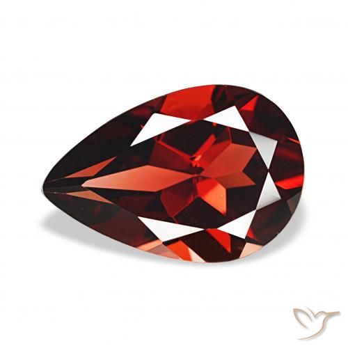 3.36ct tiefrot Almandin-Granat, Birnenform, VVS-VS