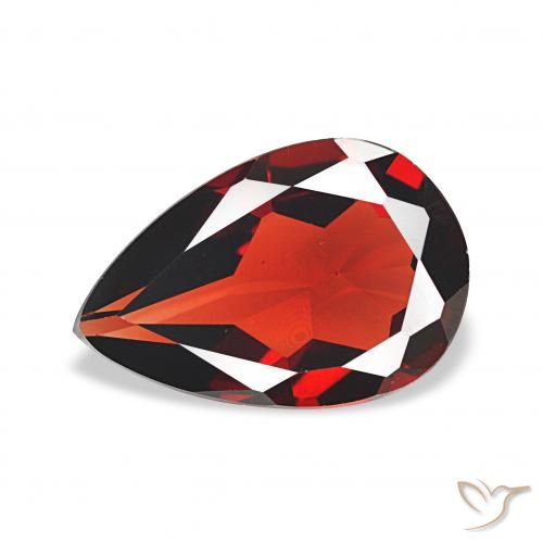 3.16ct Mittelrot Almandin-Granat, Birnenform, VVS-VS