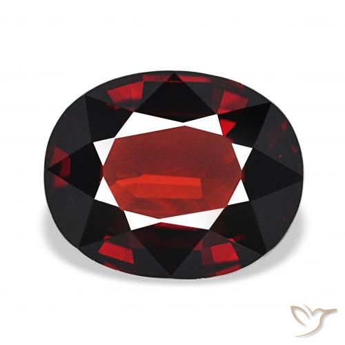 5.55ct tiefrot Almandin-Granat, Oval, VVS-VS