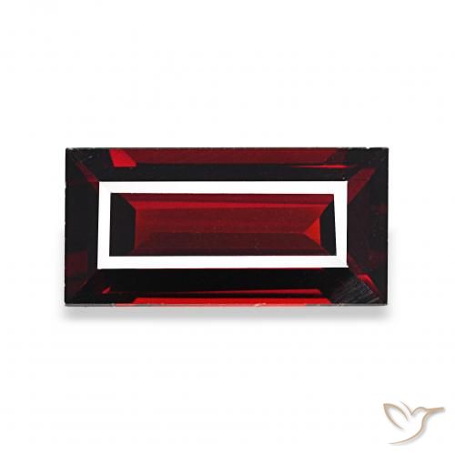 1.78ct dunkelrot Almandin-Granat, Baguette, VVS